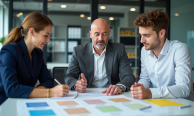 Groupe de professionnels en réunion de travail